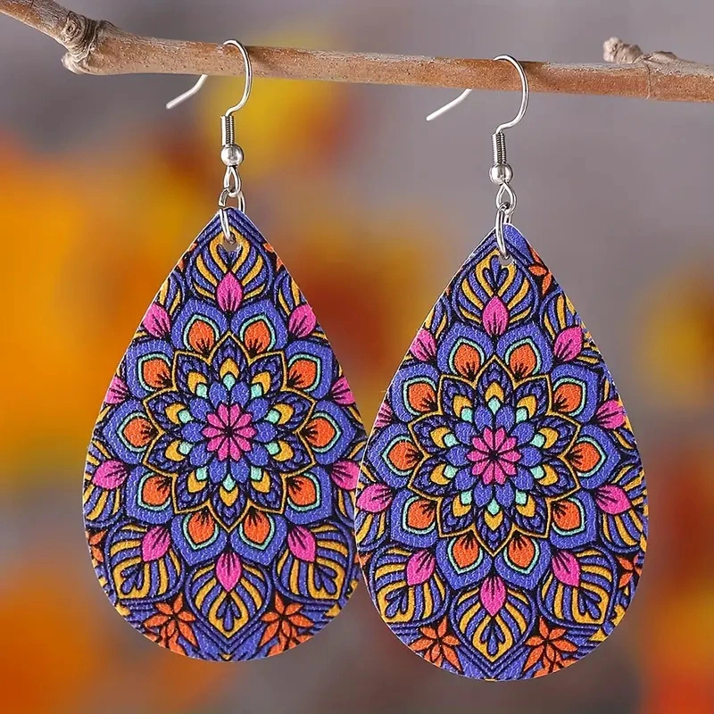 1 Pair Teardrop Dangle Earrings Bohemian Earrings Vintage Drop Earrings Women Earrings