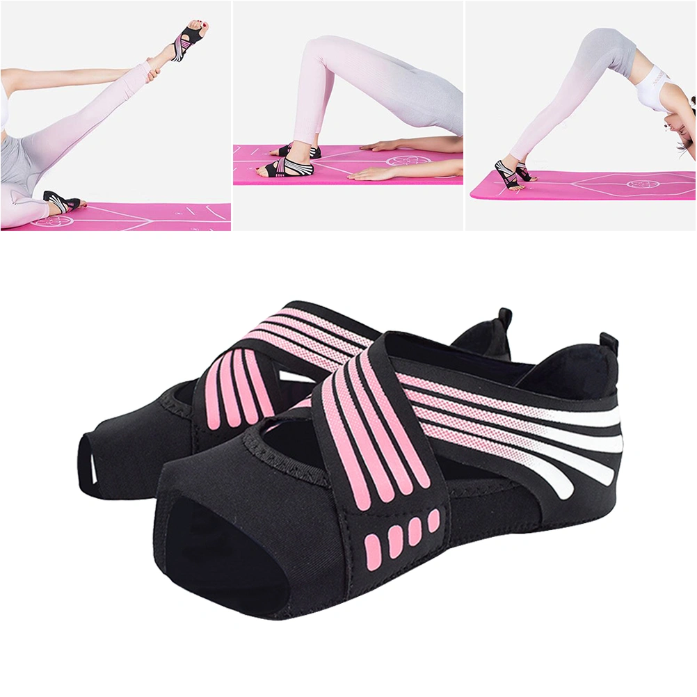 1 Pair Yoga Socks Non Soled Five Fingers Design for Adults (Size 37/38 Yard Pink)