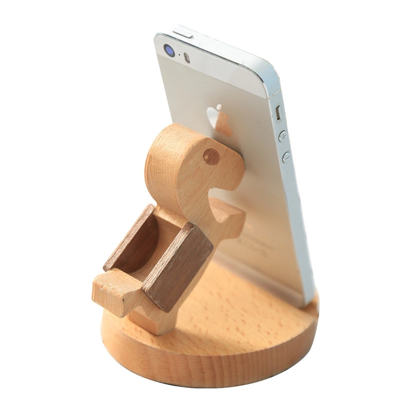 Wooden Mobile Phone Holder Horse Desktop Phone Rack Horse Phone Support for Home