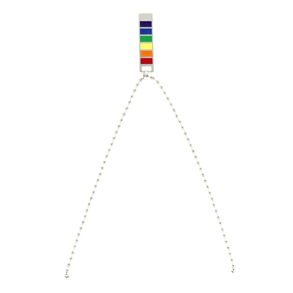 Decorative Rainbow Necklace Neck Pendant Homosexual Necklace Gay & Lesbian Pride Chain Hanging Pendant