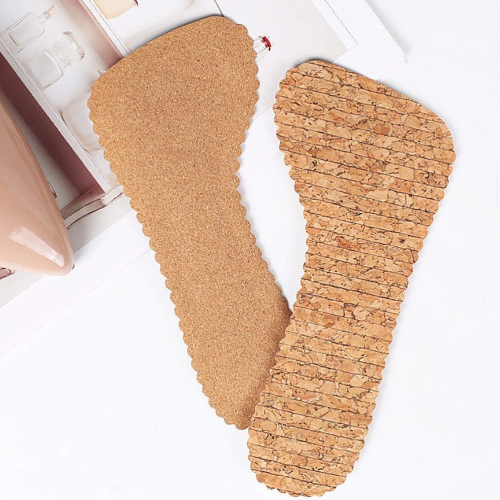 2 Pairs Cork Insoles Anti Shoe Inserts Self Adhesive Insoles Shoe Cushions