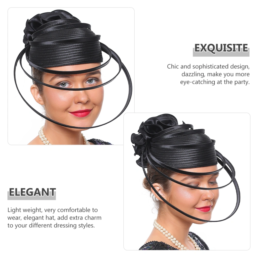 Bride Fascinator Hat Women Tea Party Headband Hat Banquet Wedding Hat Decoration