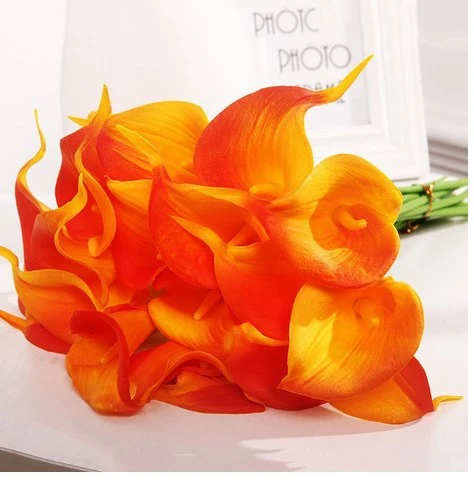 2pcs Artificial Flowers Faux Callalily Mother's Day Home Wedding Decor Flower Arrangement