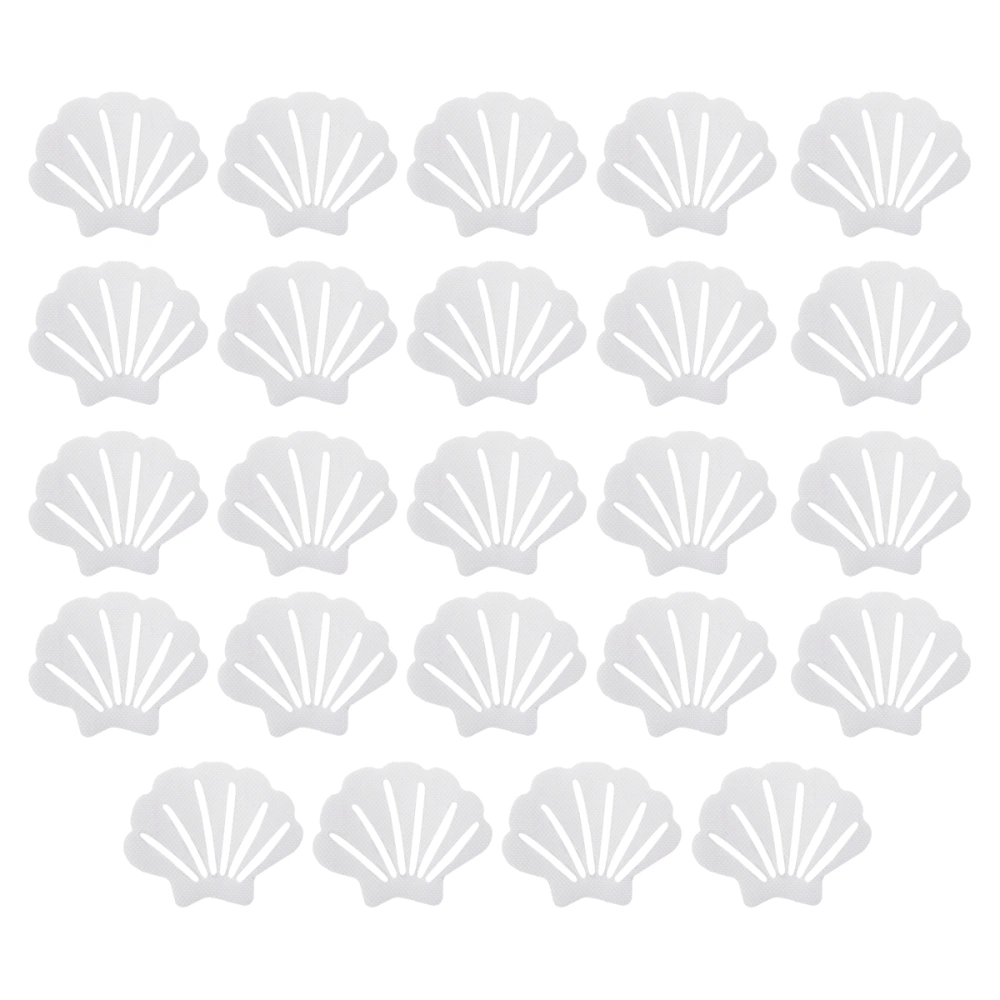 24pcs Bathroom Antislip Stickers Shell Shape Bathing Safety Floor Decals