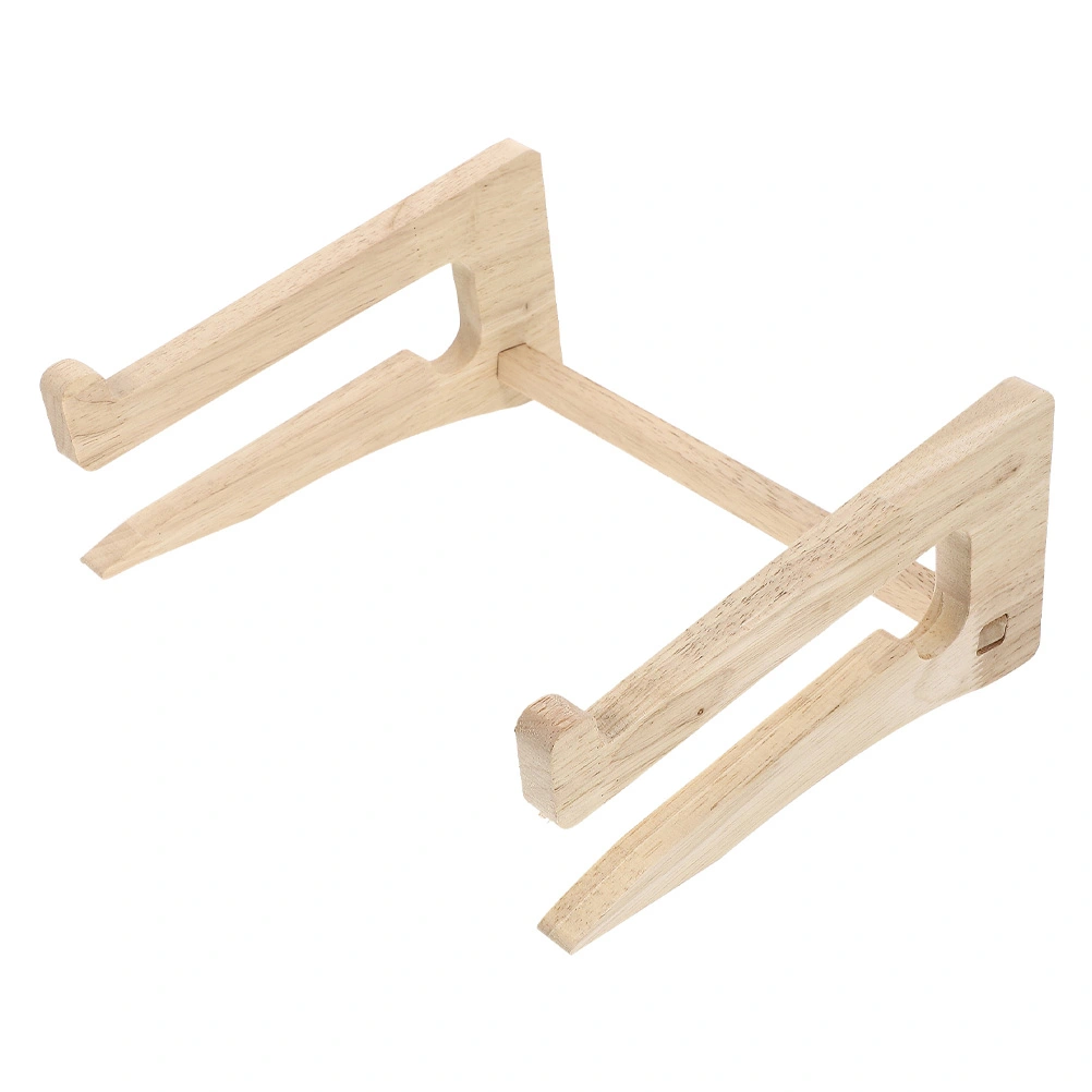 Countertop Laptop Stand Notebook Computer Holder Office Laptop Wooden Riser