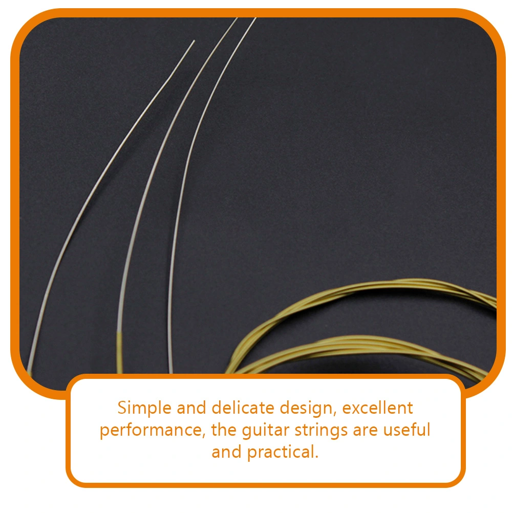 6 pcs Acoustic Guitar Strings Replacement Musical Instrument Guitar Strings Bass Guitar Strings