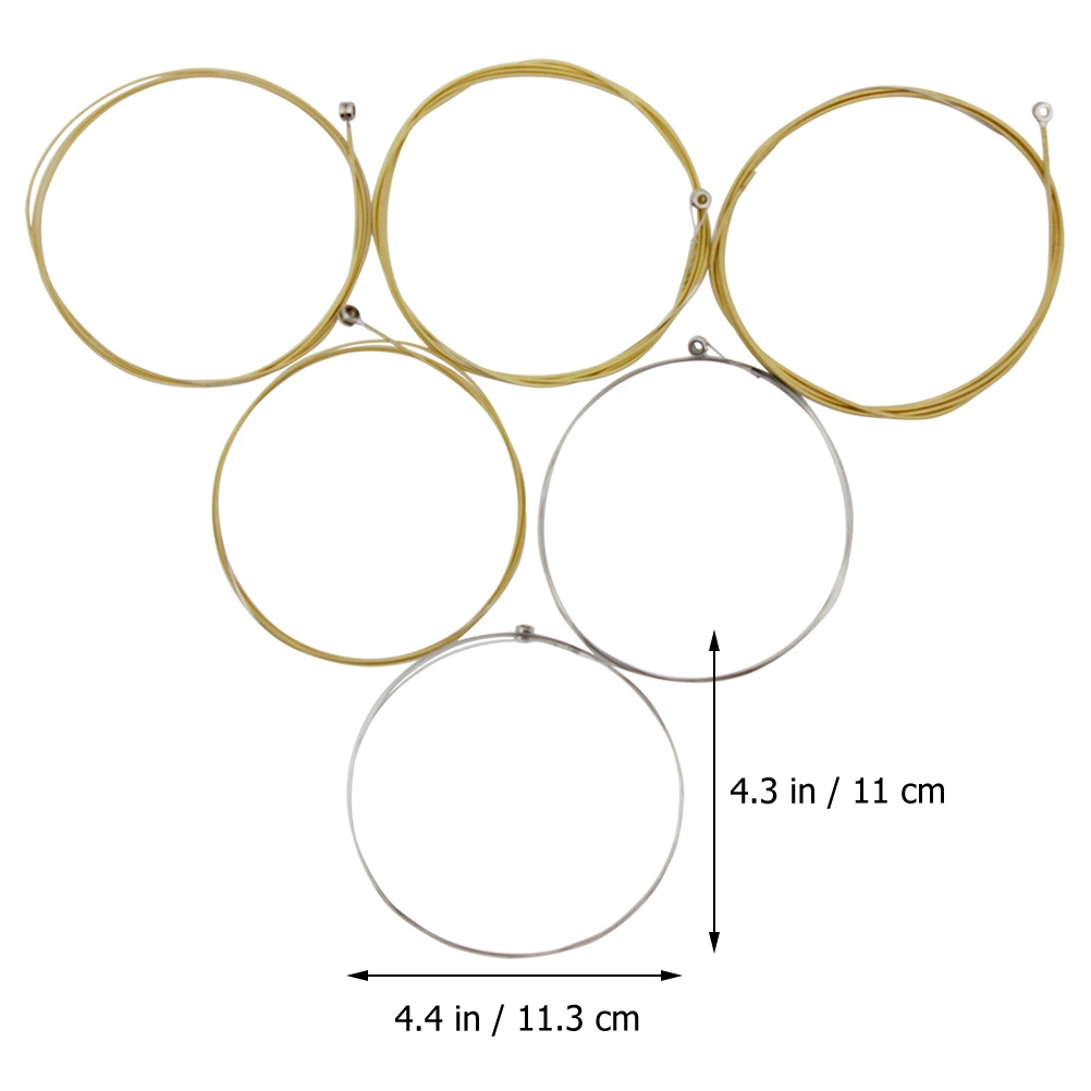 6 pcs Acoustic Guitar Strings Replacement Musical Instrument Guitar Strings Bass Guitar Strings