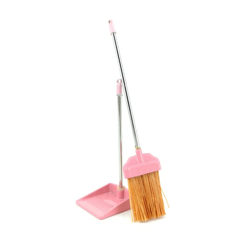 1 Set of Miniature Brooms Dustpan Doll House Cleaning Tools Miniature Brooms and Dustpan Mini Model