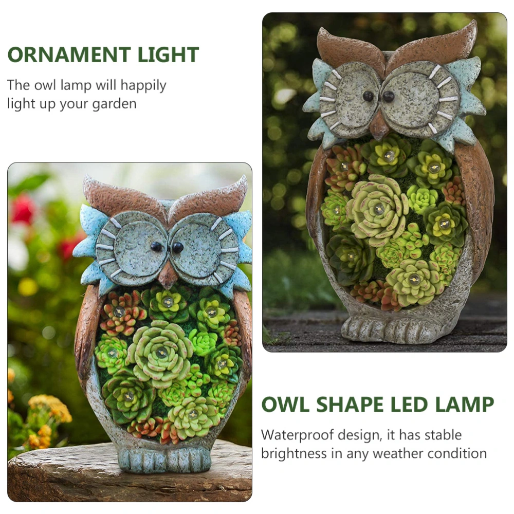 1 Pc Owl Shape Solar Light Creative Night Light Adorable Landscape Lamp