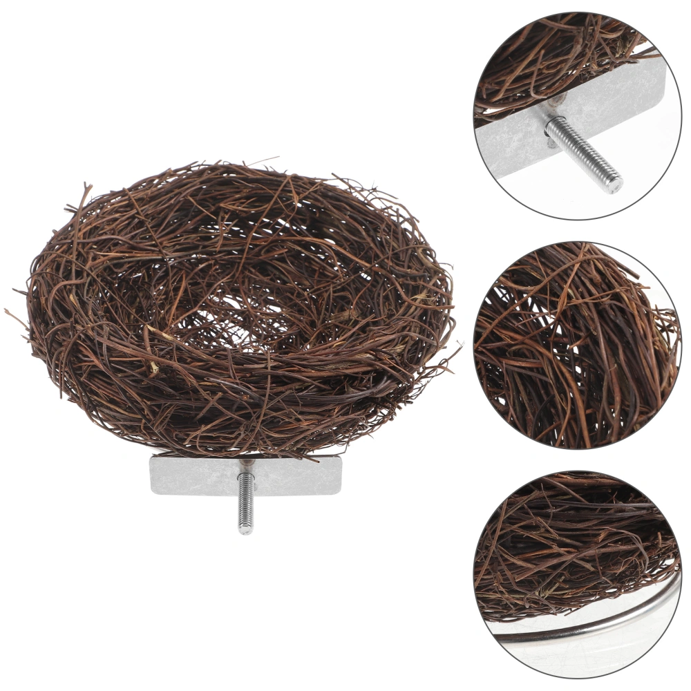 Bird Nest Rattan Woven Parrot Breeding Nest Bed Handwoven Bird Sleeping House