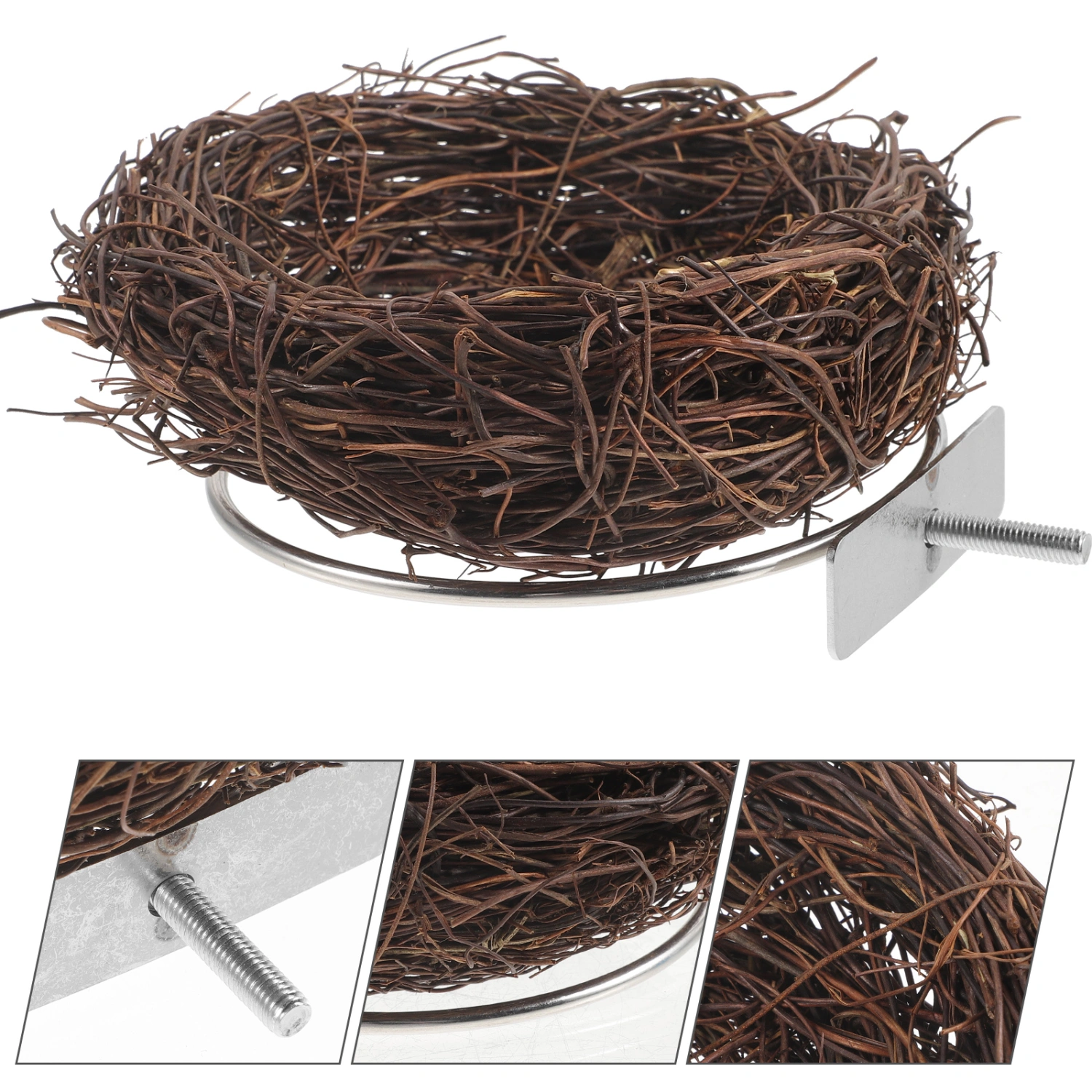 Bird Nest Rattan Woven Parrot Breeding Nest Bed Handwoven Bird Sleeping House