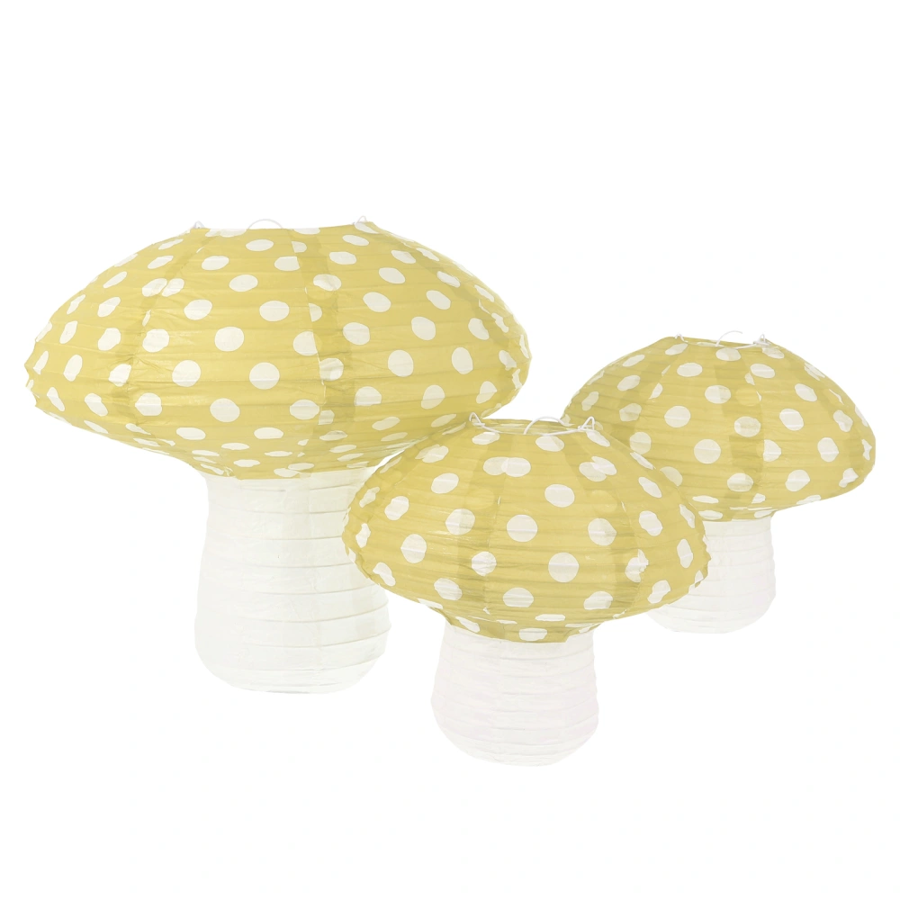 3pcs Mushroom Shaped Paper Lanterns Mushroom Lanterns Party Decorations