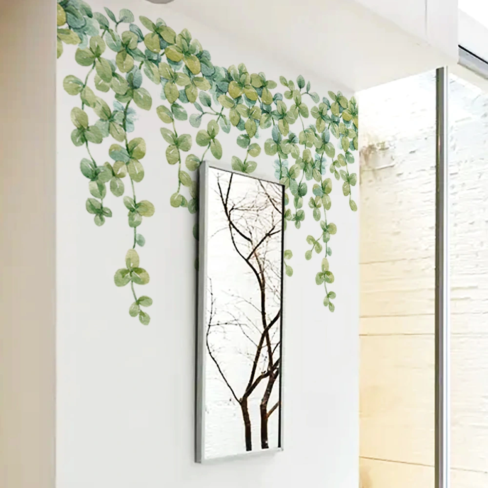 1 Set of Leaf Wall Stickers Self-adhesive Wallpaper Home Bedroom Wall Decals