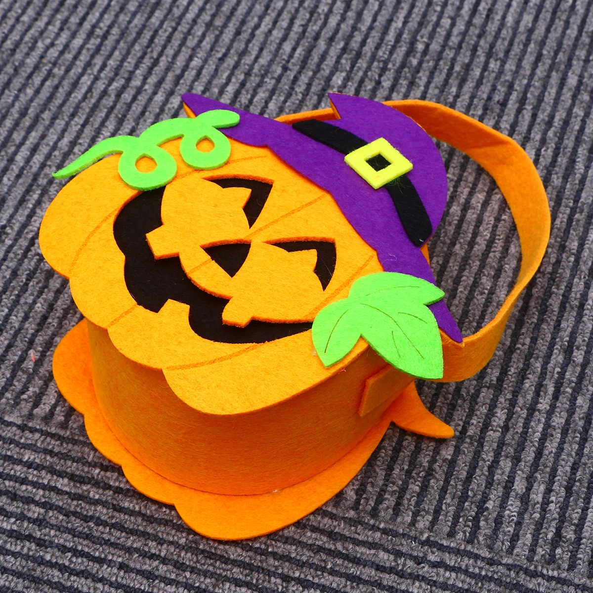 Trick or Treat Bags Happy Halloween Pumpkin Candy Handbag Non-woven Fabric Children Gift Bags (Pumpkin D)