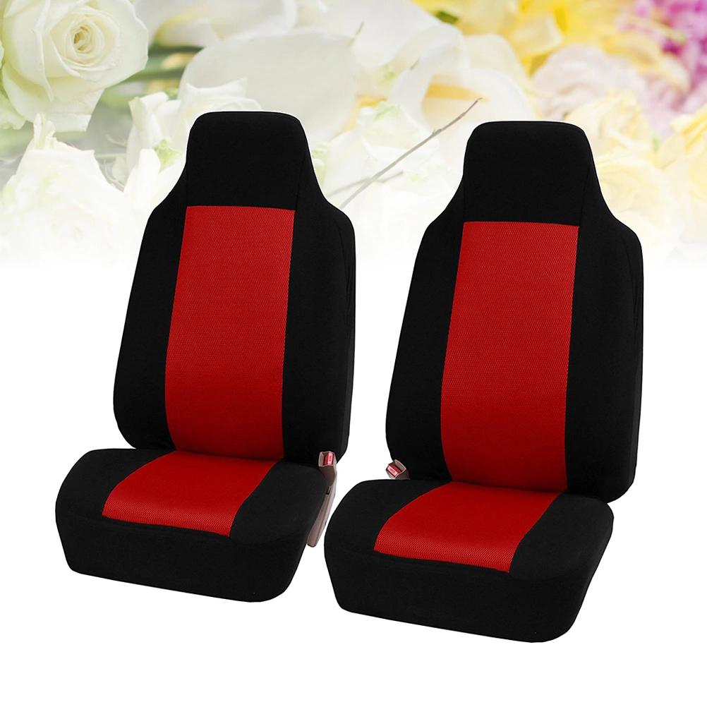 2 Seats Car Seat Cover Universal Auto Seat Cover Durable Wear Resistant Car Interior Accessory Car Seat Protector Mat (Red)