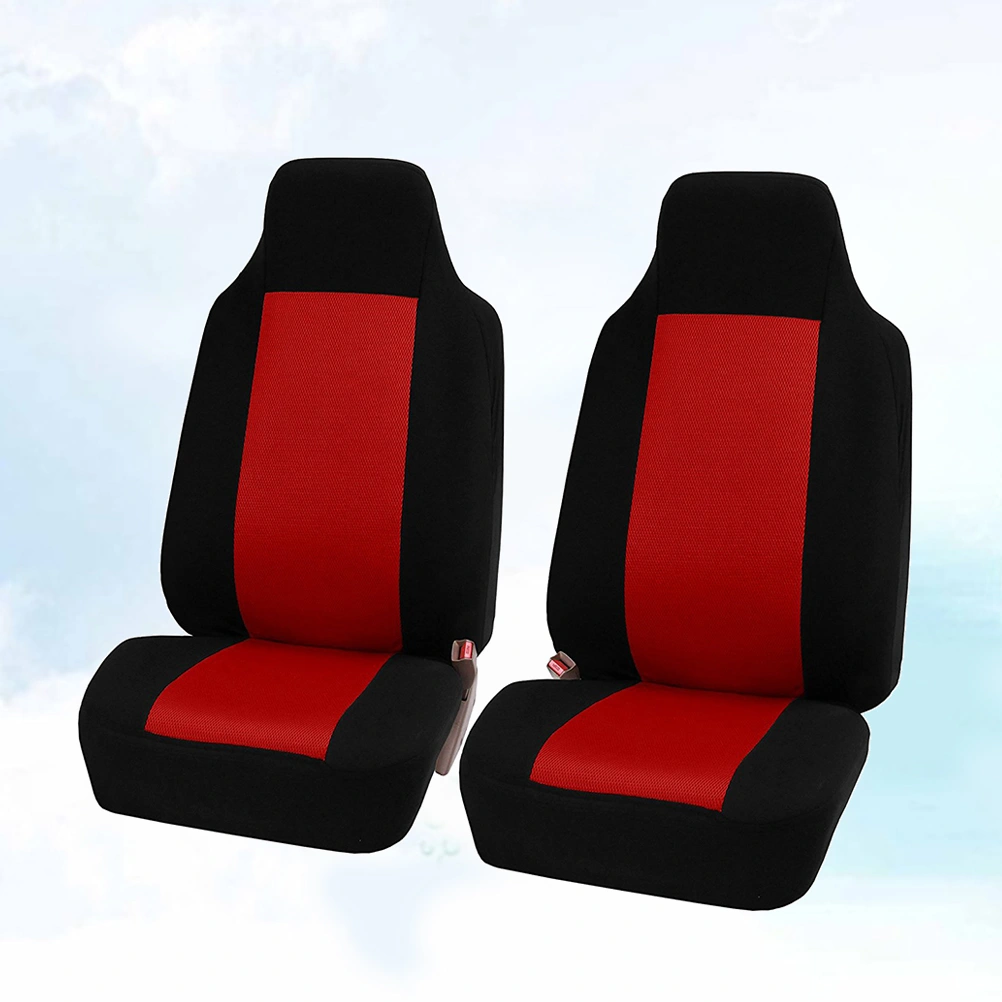 2 Seats Car Seat Cover Universal Auto Seat Cover Durable Wear Resistant Car Interior Accessory Car Seat Protector Mat (Red)