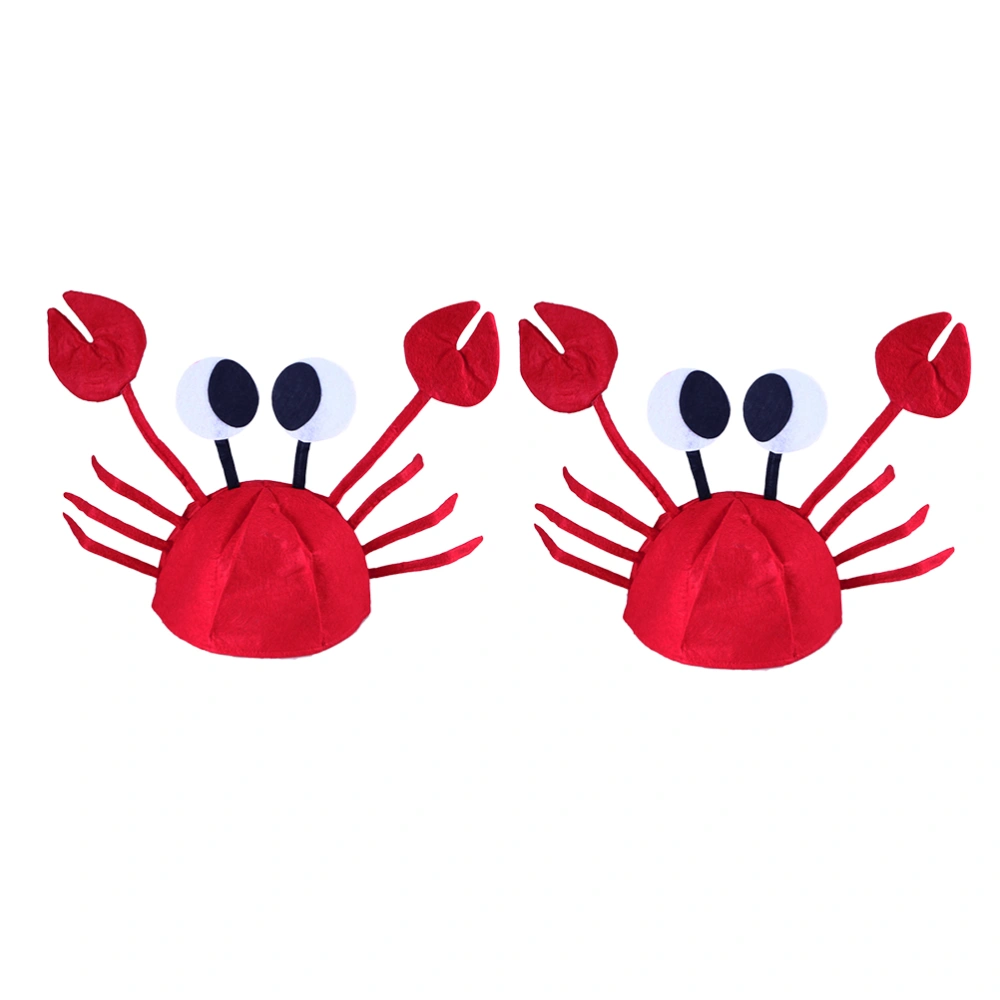 2pcs Halloween Funny Hats For Party Crab Hat for Easter Halloween Christmas Party Decoration