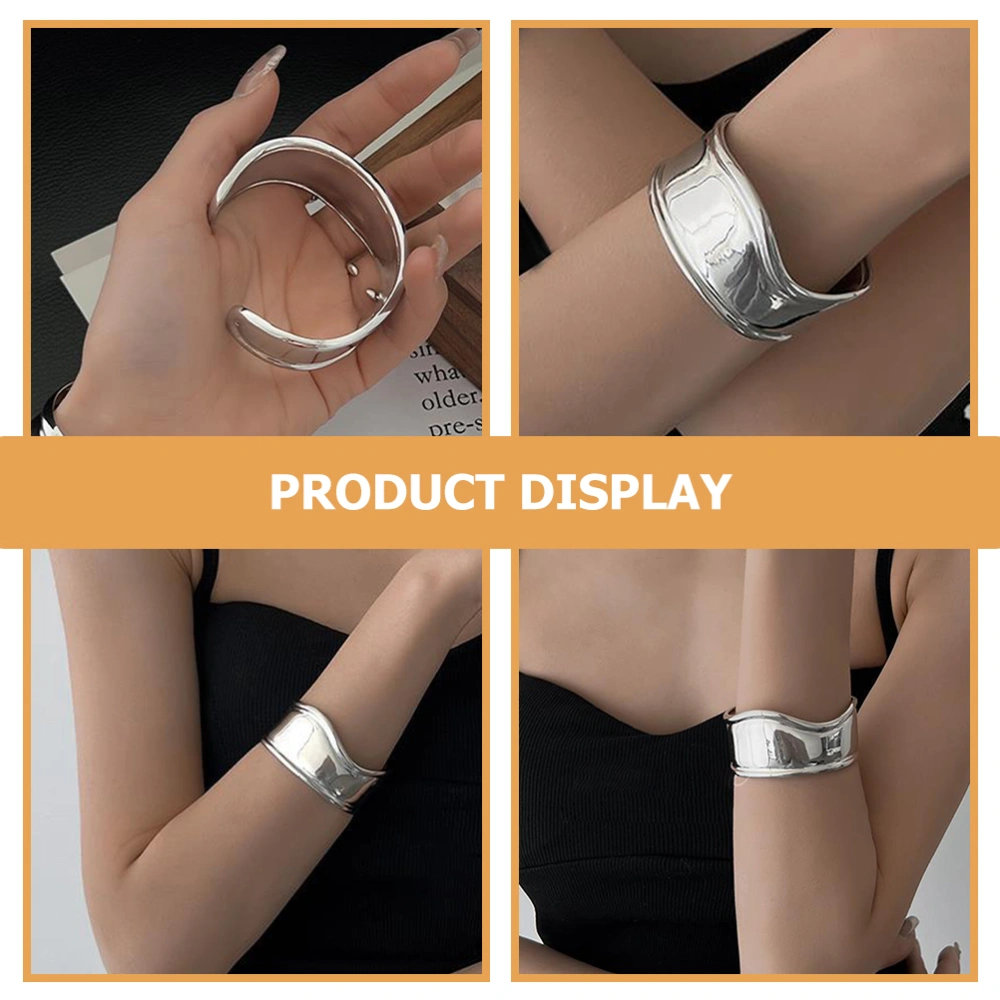 Women Cuff Bracelet Metal Bangle Bracelet Adjustable Open Bracelet Wrist Decoration