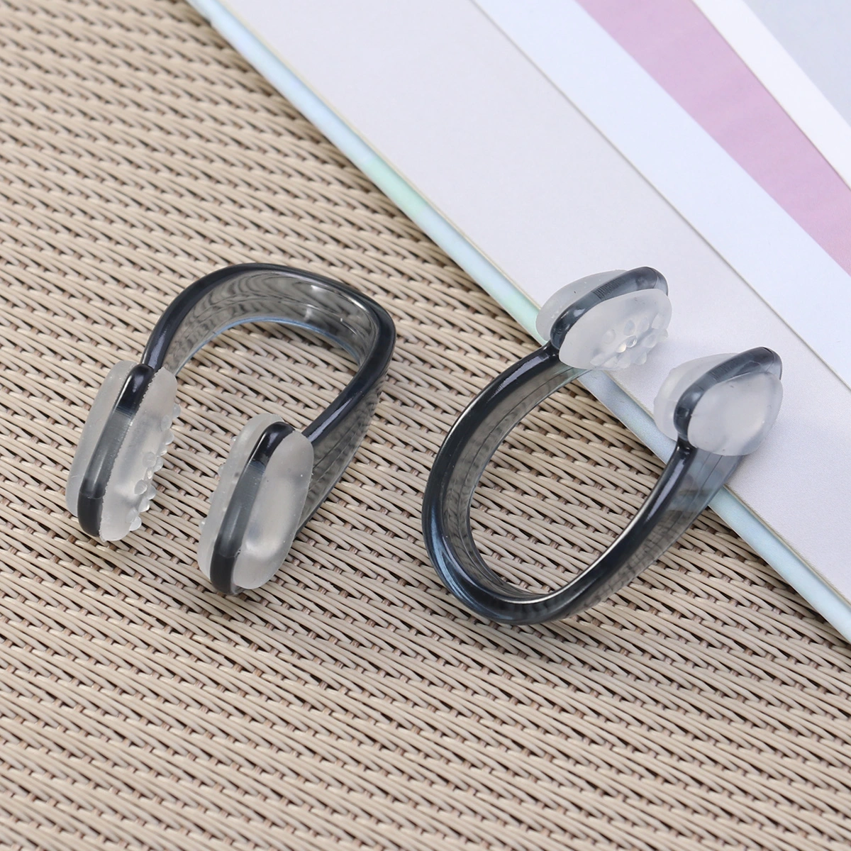 2pcs Swimming Nose Clip Nose Protection Swimming Accessory for  Adult (Black)