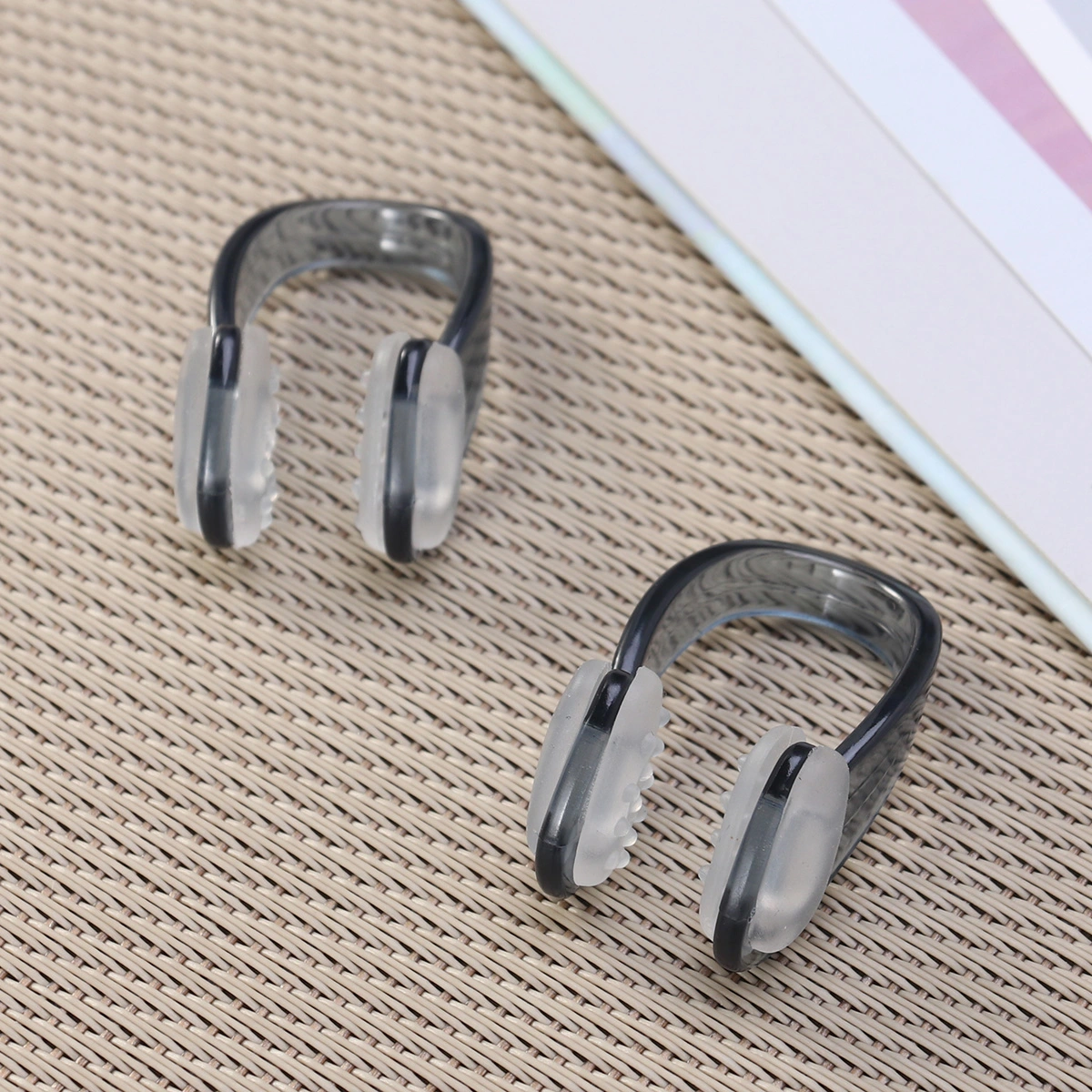 2pcs Swimming Nose Clip Nose Protection Swimming Accessory for  Adult (Black)