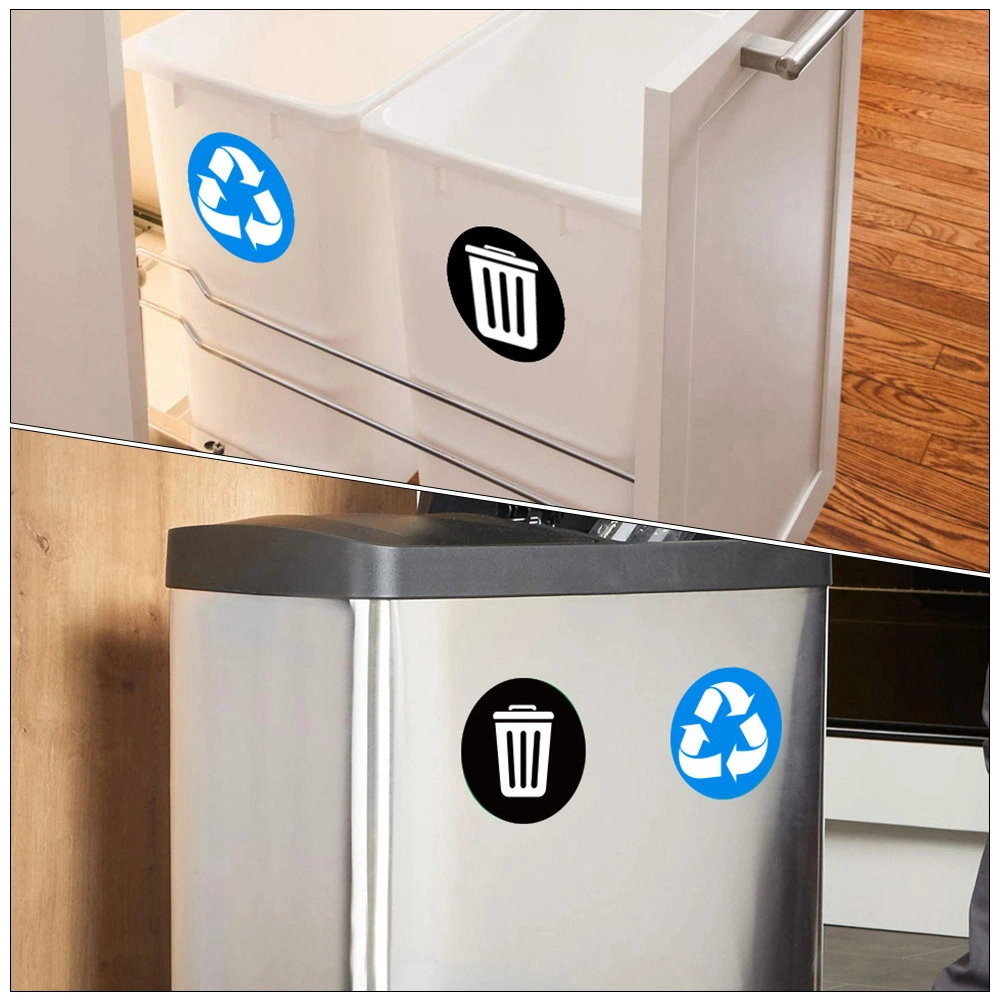 1 Set Trash Can Recycle Stickers Waste Sorting Decal Sticker Recycling Bin Signs Trash Can Decals