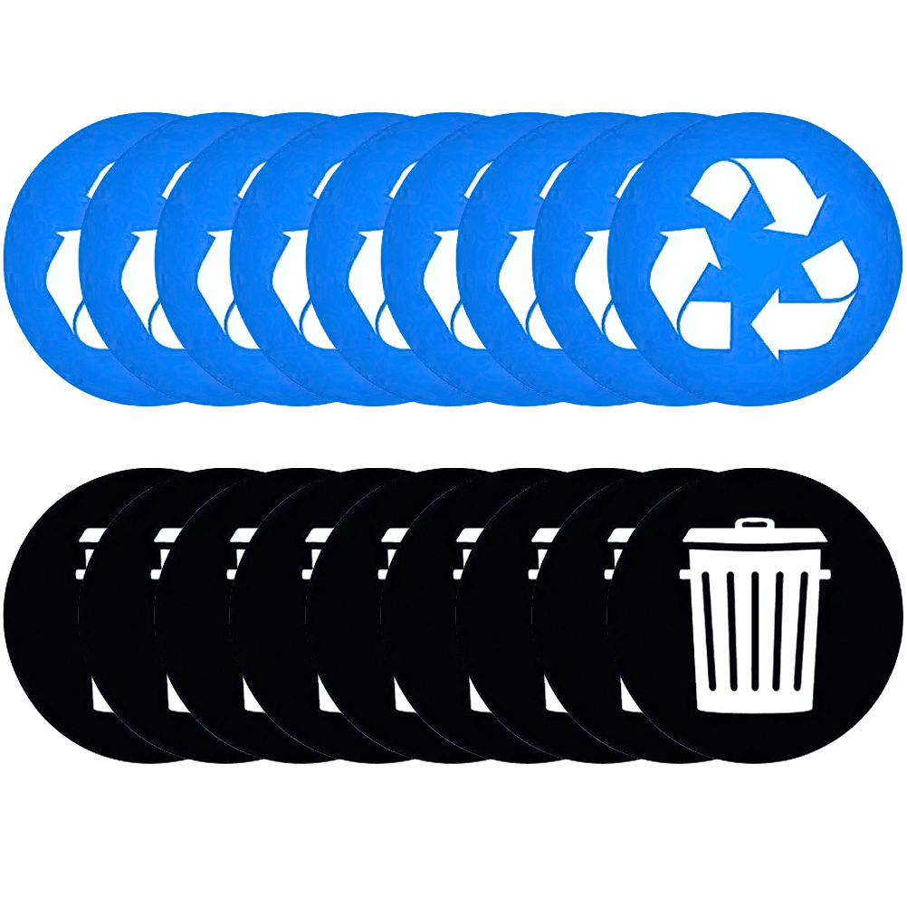 1 Set Trash Can Recycle Stickers Waste Sorting Decal Sticker Recycling Bin Signs Trash Can Decals