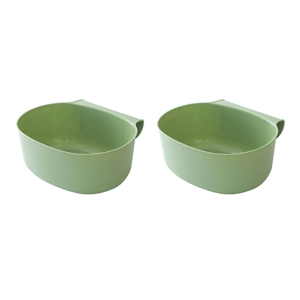 2 Pcs Kitchen Cabinet Door Hanging Trash Garbage Bin Environmental Friendly Rubbish Container Storage Garbage Box (Green)