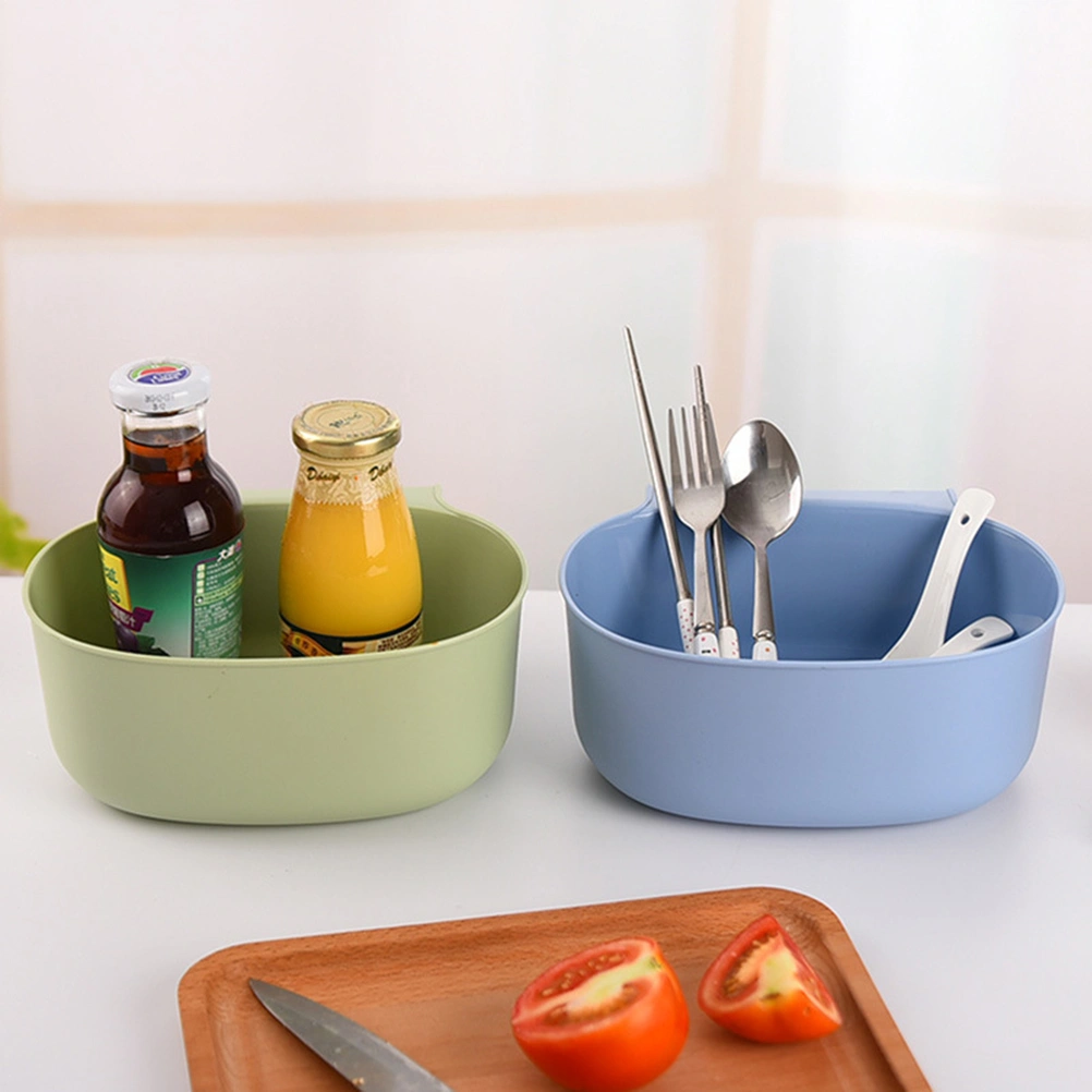 2 Pcs Kitchen Cabinet Door Hanging Trash Garbage Bin Environmental Friendly Rubbish Container Storage Garbage Box (Green)