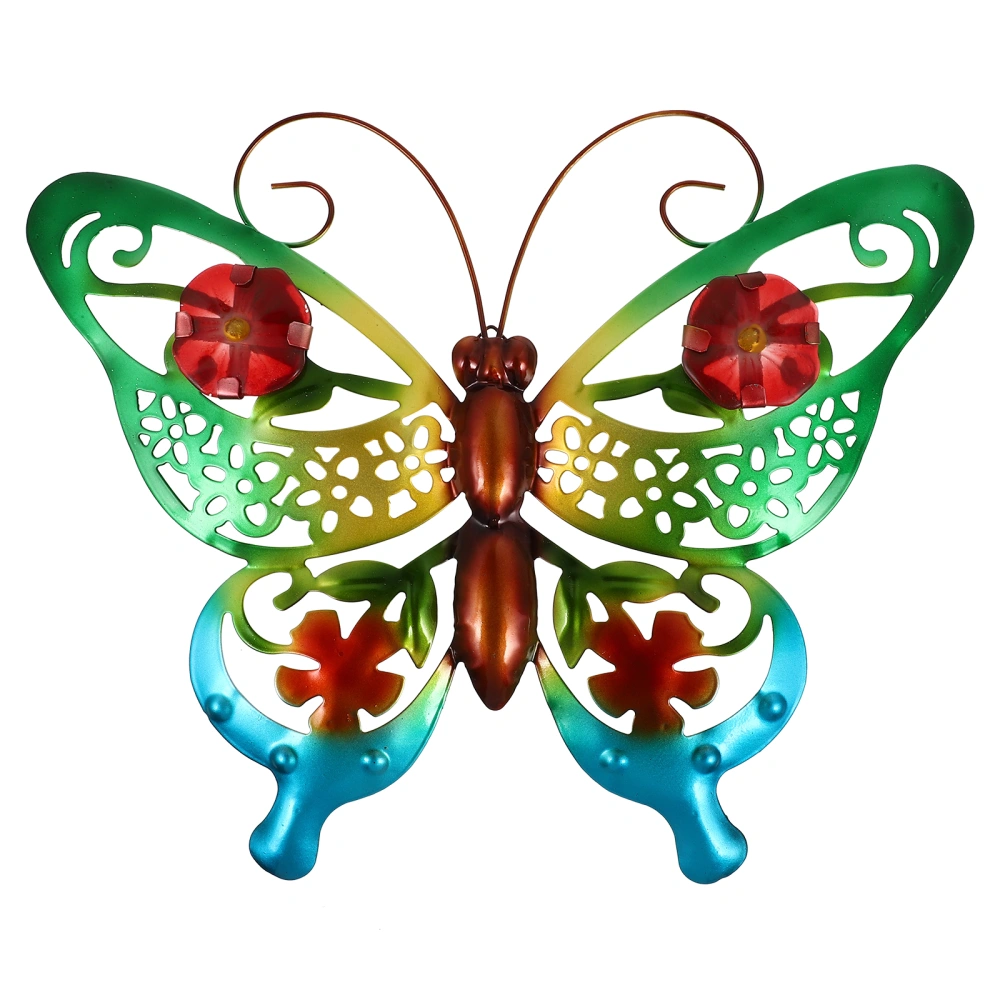 1pc Chic Butterfly-shaped Pendant Bright Wall Art Decor Delicate Garden Ornament