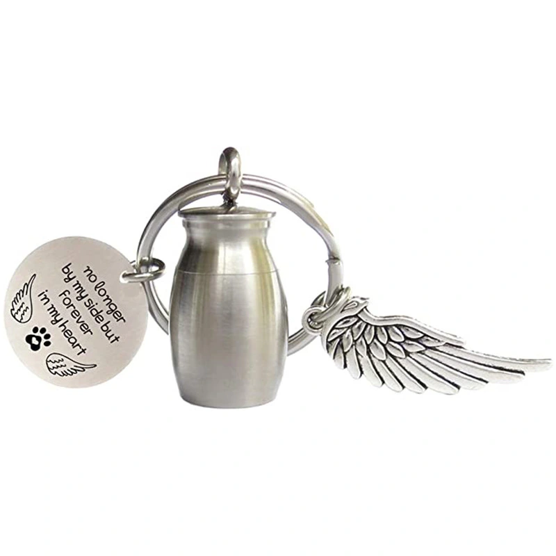 Mini Urn Memorial Keychain Small Cremation Urn Keepsake Keychain for Ashes