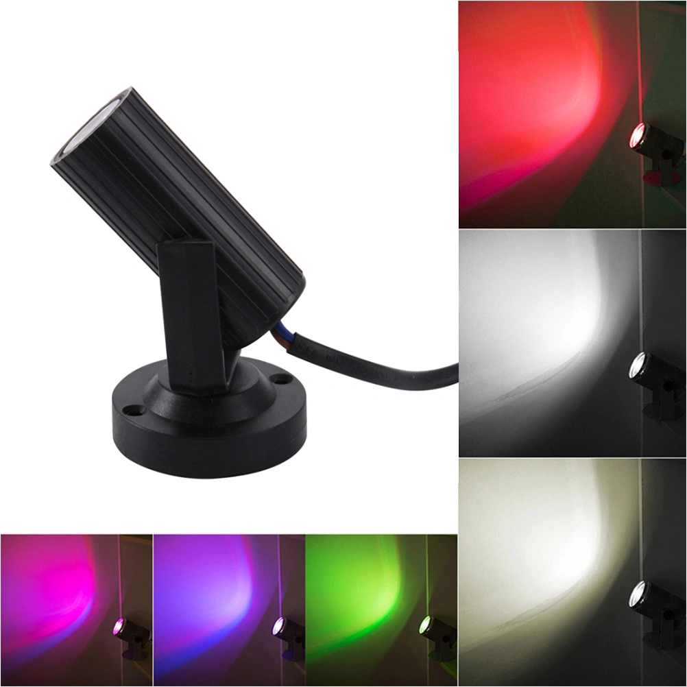 2PCS 1W LED Stage Light Beam Spotlight for Wedding Bar Theater DJ Disco Club Party Dance (Black)
