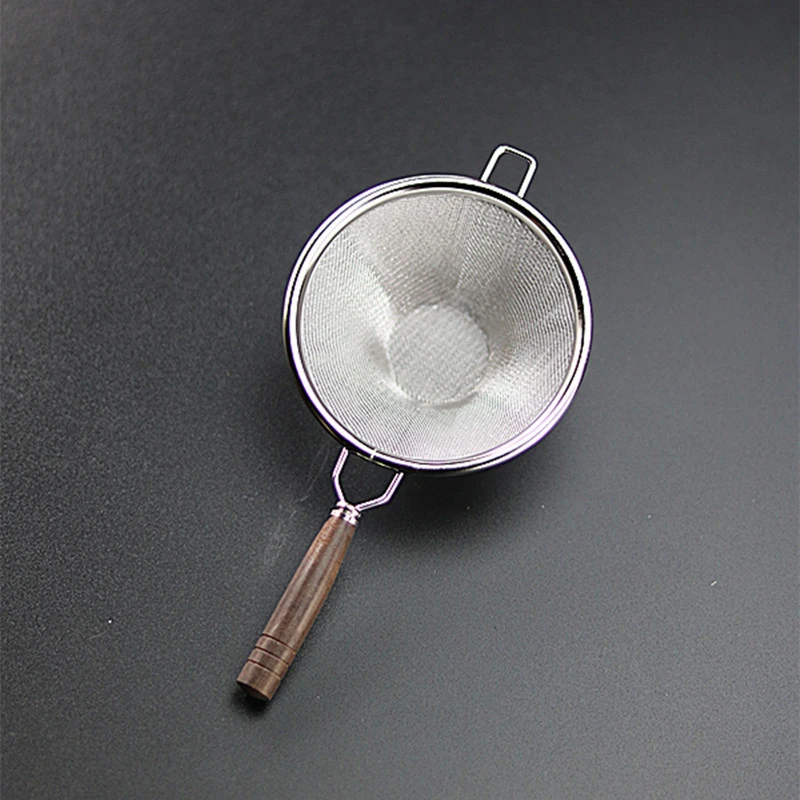 Fine Mesh Strainer Stainless Steel Tea Strainer Wooden Handle Loose Tea Strainer