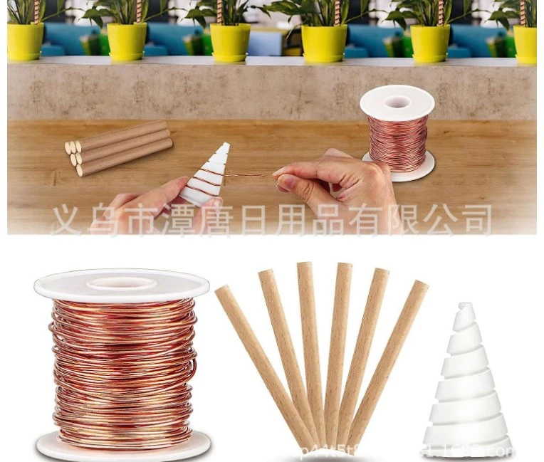 1 Set Gardening Antenna Copper Wire Gardening Copper Wire With Coil Winding Tool and Rods