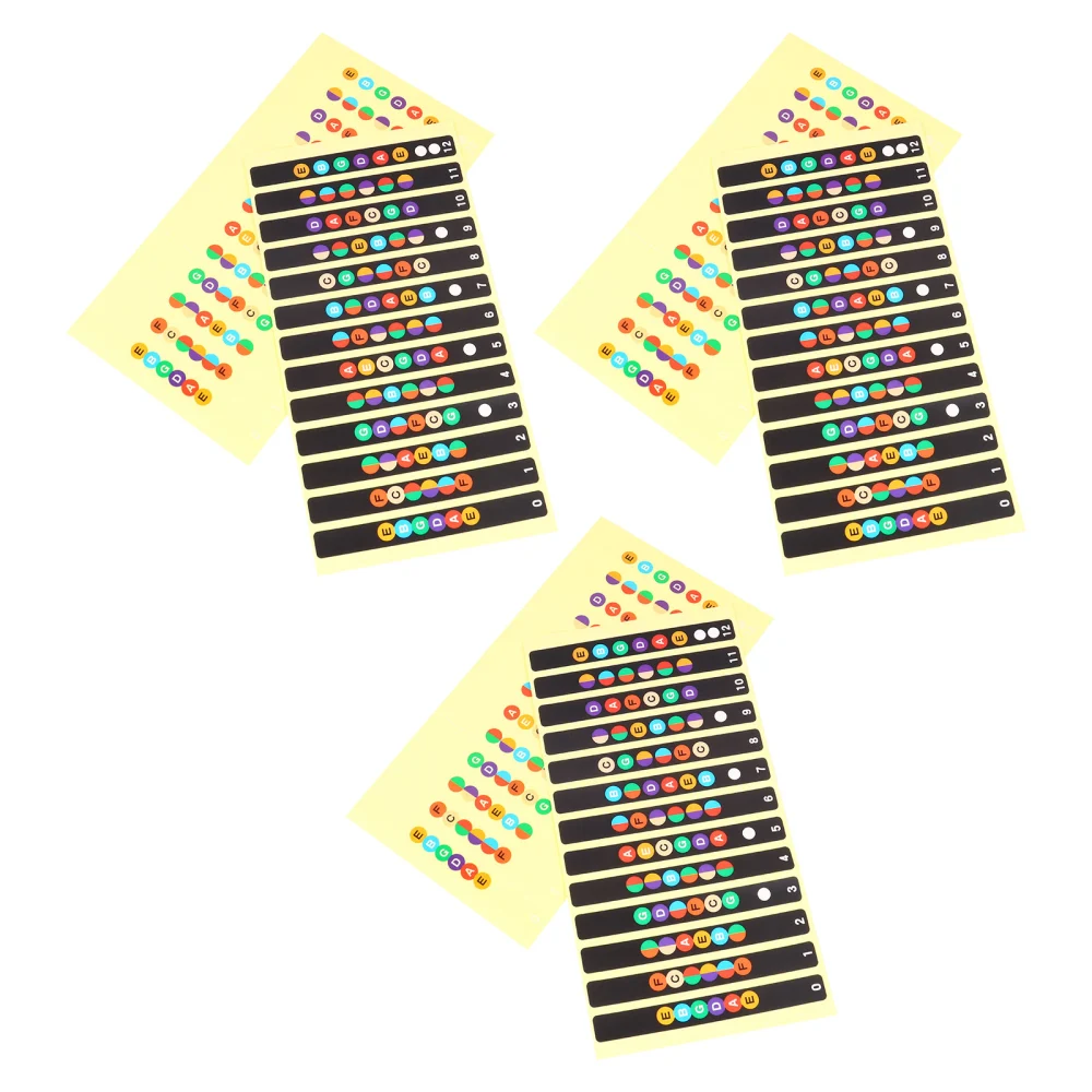 6 Pcs Guitar Fretboard Stickers Guitar Scale Sticker Guitar Fingerboard Stickers