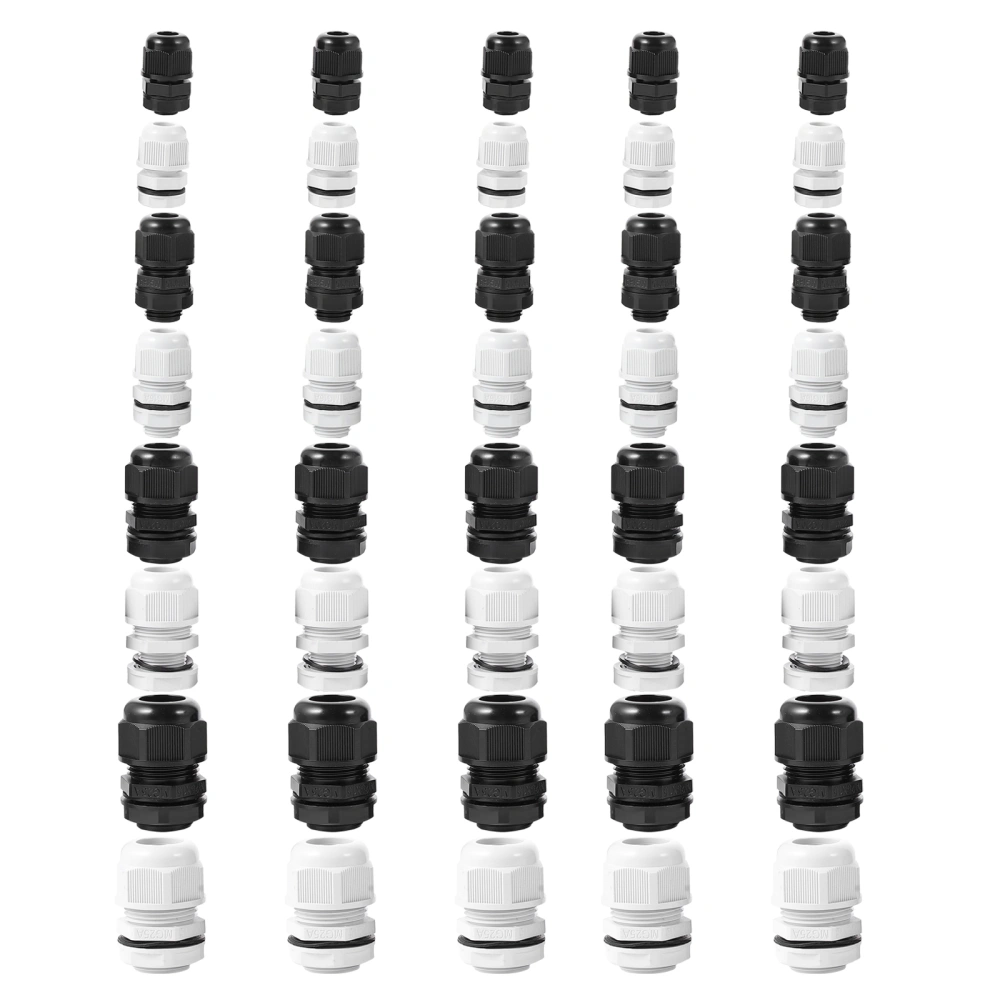 40pcs Waterproof Cable Gland Joints Cable Connector MG12 MG16 MG20 MG25