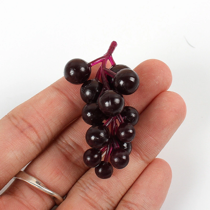 10Pcs Simulated Mini Grape Cluster Miniature Models Model Miniature Kitchen Scene Decor