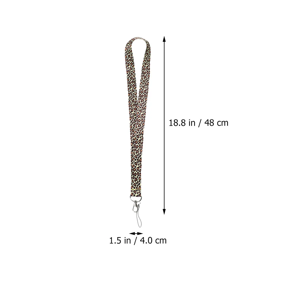 4Pcs Chic Leopard Hanging Lanyards ID Cards Hanging Ropes Phone Camera Neck Ropes