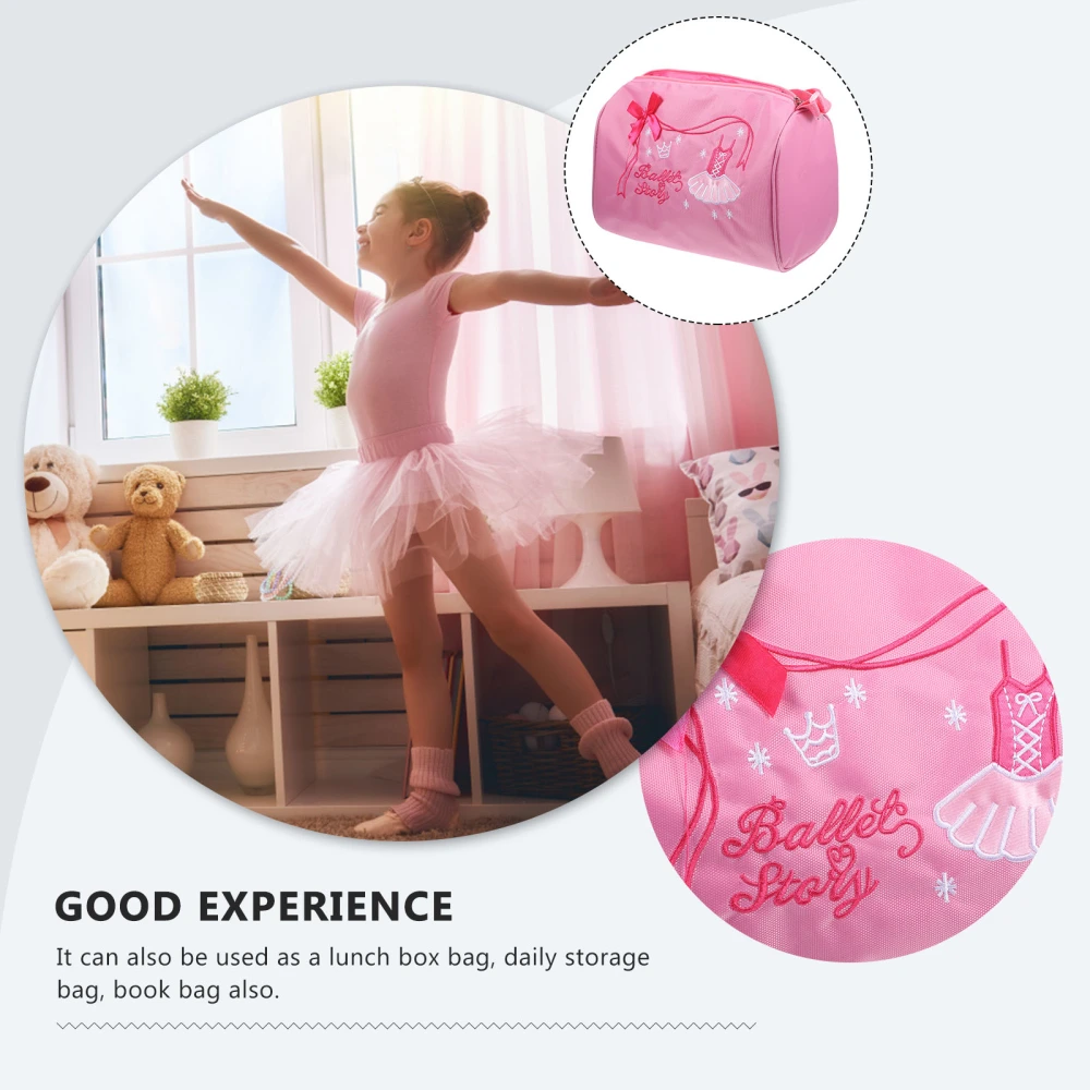 Ballerina Ballet Tutu Dance Bag Ballet Duffle Bag for Girls (Pink)