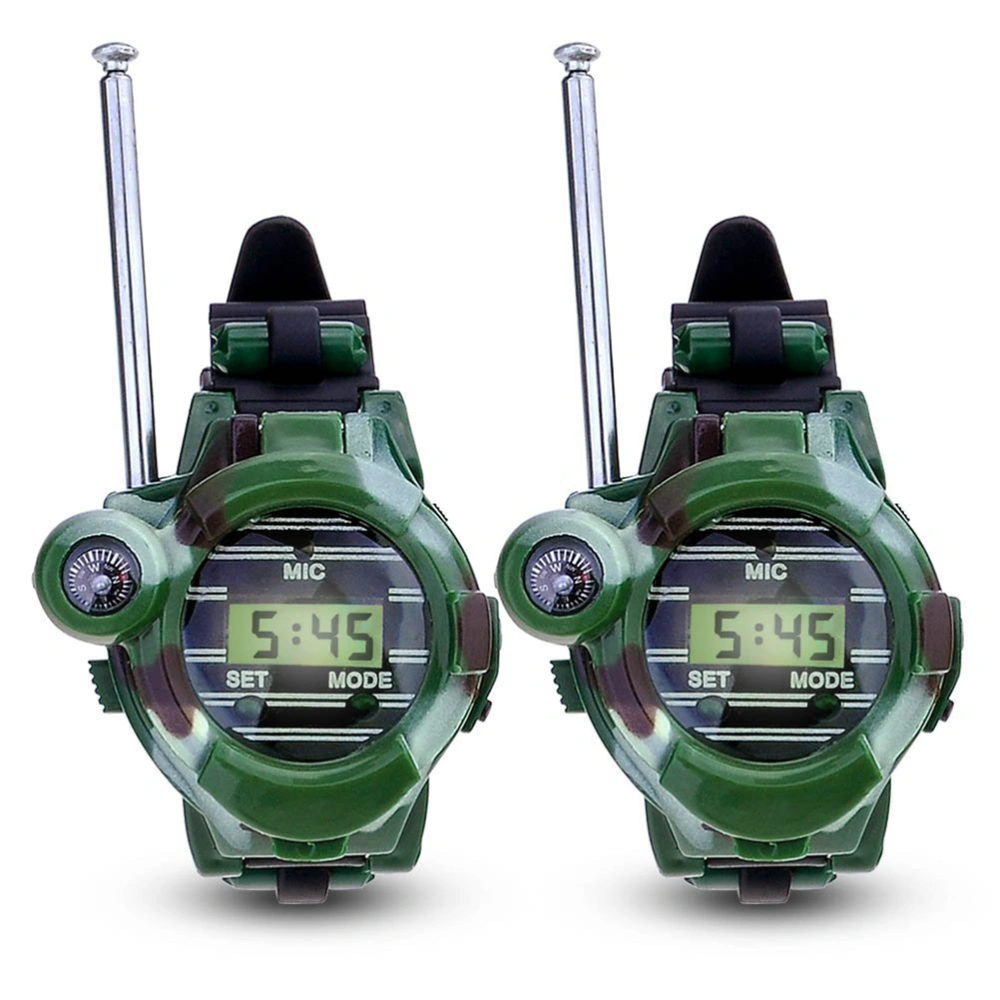 1 Pair Kids Walkie Talkie Digital Children Wrist Watch Radio Transceiver Outdoor Interphone Toy (English Edition)