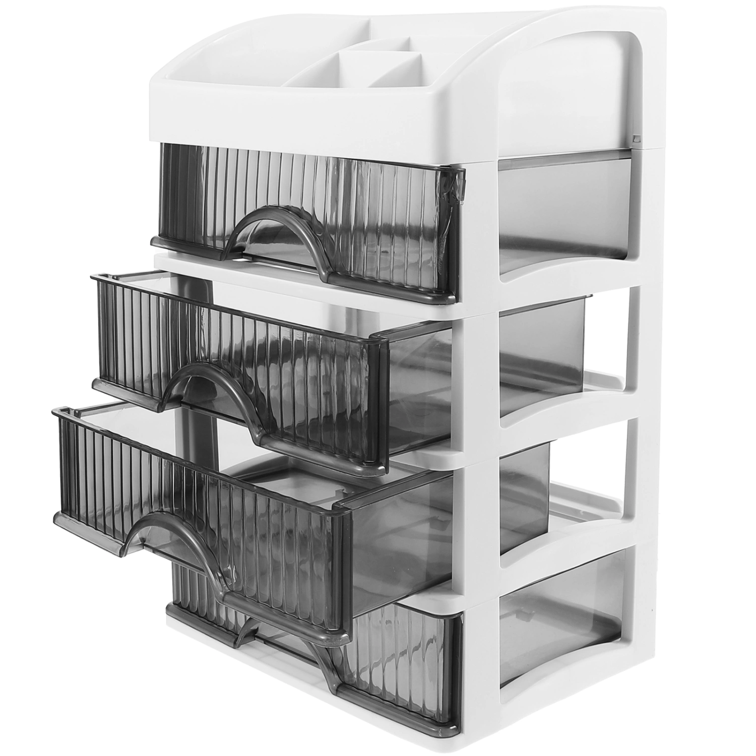Tabletop Small Cabinet Transparent Drawer Organizer Multi-layer Stationery Storage Holder