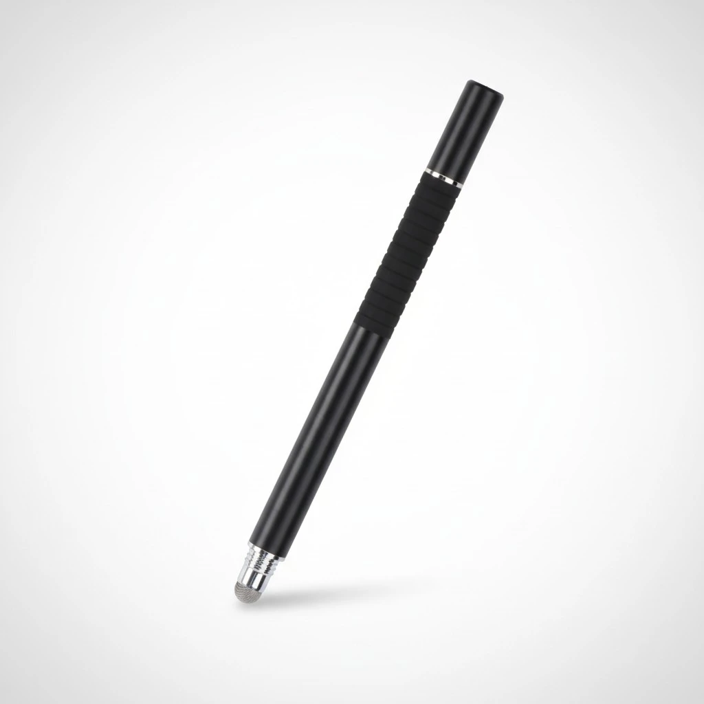 Multifunctional 2 in 1 Capacitive Stylus Touch Pen Universal Accurate Touch Screen Sensitive Stylus Pens With Fine Fiber Tips for Touch Screen Smartphones and Tablets (Black)