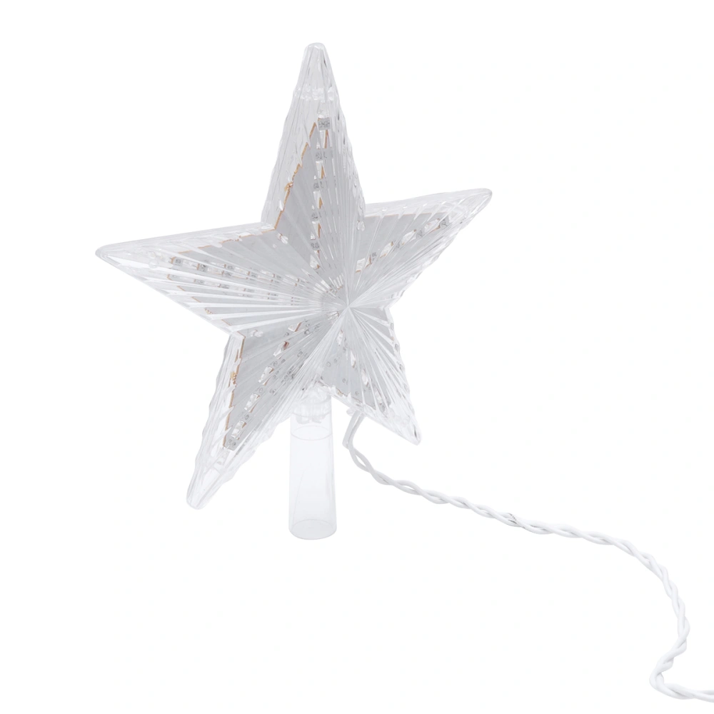 Christmas Tree Star Topper Light LED Treetop Star Ornament Home Decoration with US Plug (Warm White)