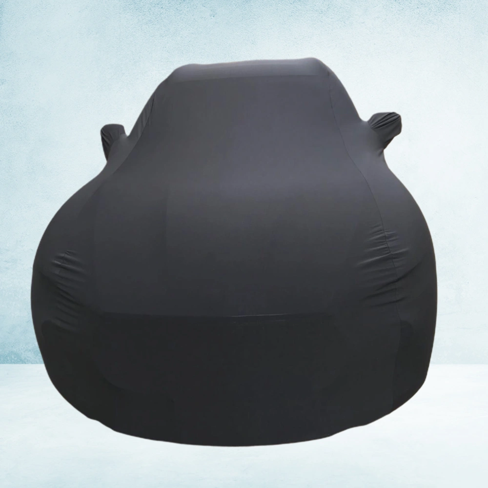 4.6m Durable Car Summer Sunscreen Dustproof Car Clothing Car Cover - Size S (Black)