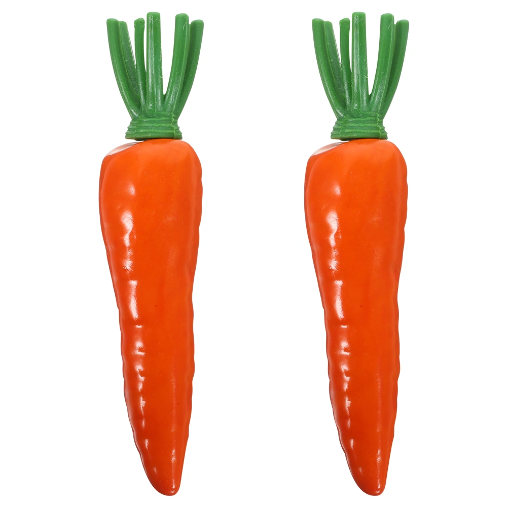 2pcs Simulation Carrot Props Fake Carrot Decorations Carrot Photo Props Vegetable Props