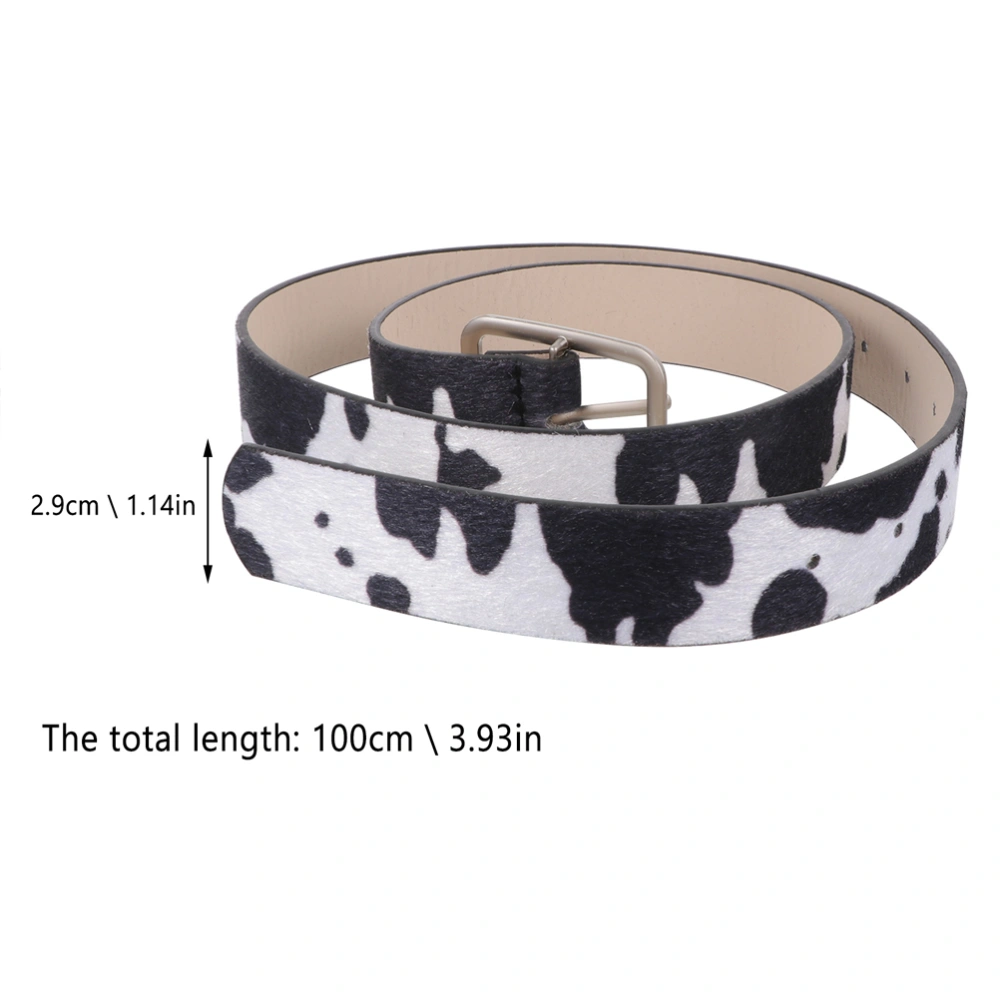 2pcs Waist Belt Cow Pattern Women Pants Waist Belt Adjustable Pants Dress Belt