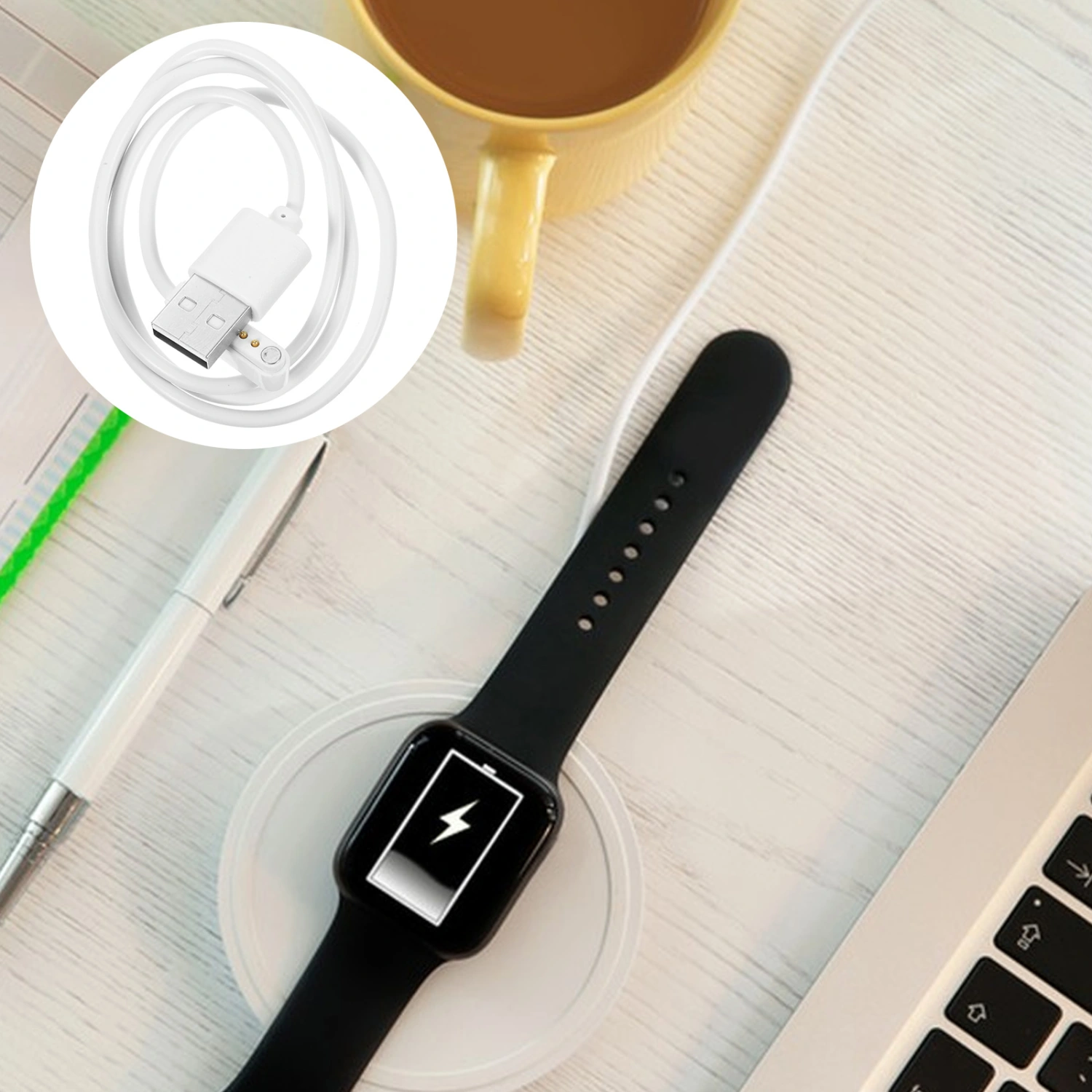 Smartwatch Charger Cable 4 Pin Magnetic Suction Charging Cable USB Cable for Watch