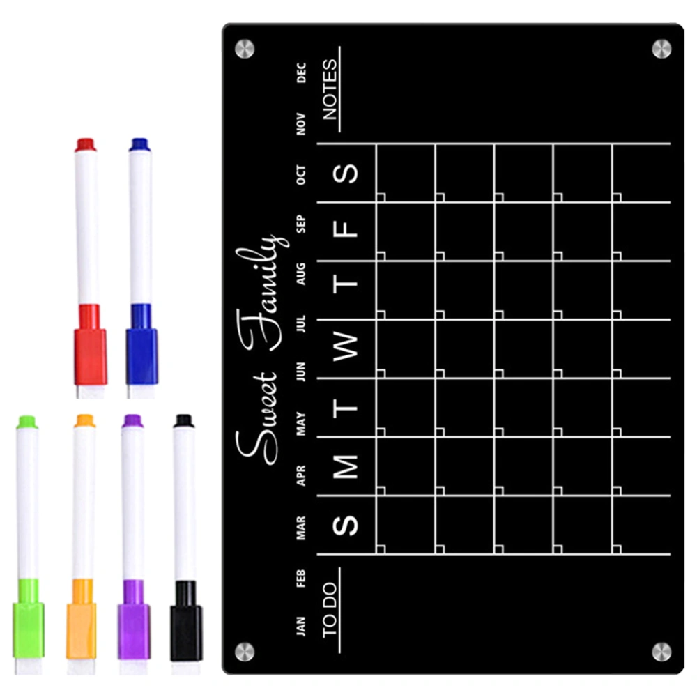 1 Set of Magnetic Schedule Plan Board Message Board Acrylic Magnetic Plan Board