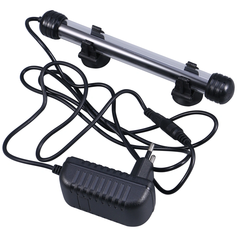 LED Aquarium Light USB Aquatic Lighting Waterproof Lamp for Fish Tank with EU Plug (White Light)