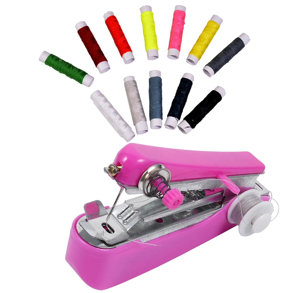 1 Set Small Sewing Machine Portable Crafting Mending Machine Sewing Tool Supply