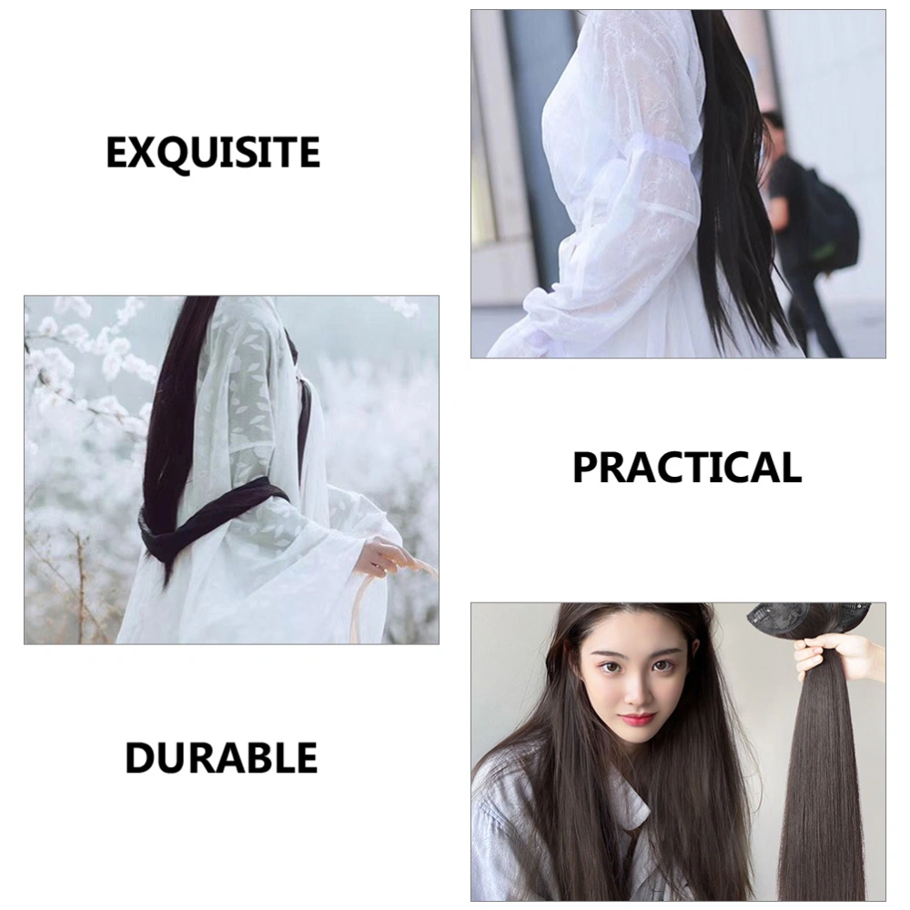 Synthetic Hair Piece Long Straight Clip In Hair Extension Women Hairstyle Accessory